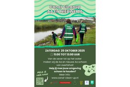 Doe mee met de Canal Cleanup langs de Aa en nieuwe Aa – samen maken we onze waterwegen schoon!