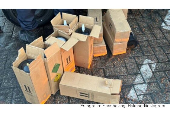 Twaalf lachgasflessen in beslag genomen bij automobilist in Helmond